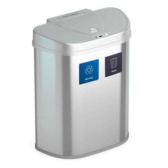 18.5 Gal. Stainless Steel Motion Sensor Recycling Bin