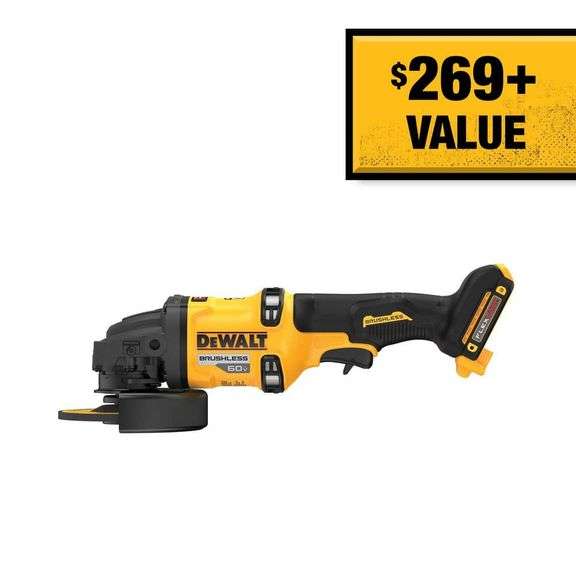 DEWALT FLEXVOLT 60V MAX Cordless Brushless 4.5 in. To 6 in. Small Angle Grinder with Kickback Brake (Tool Only)