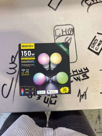 Smart LED Light Bulbs 150W Equivalent, 1600LM 16W Alexa Light Bulbs, A19 E26 Ultra Bright Color Changing Light Bulbs, 2.4 GHz WiFi Dimmable Light Bulb