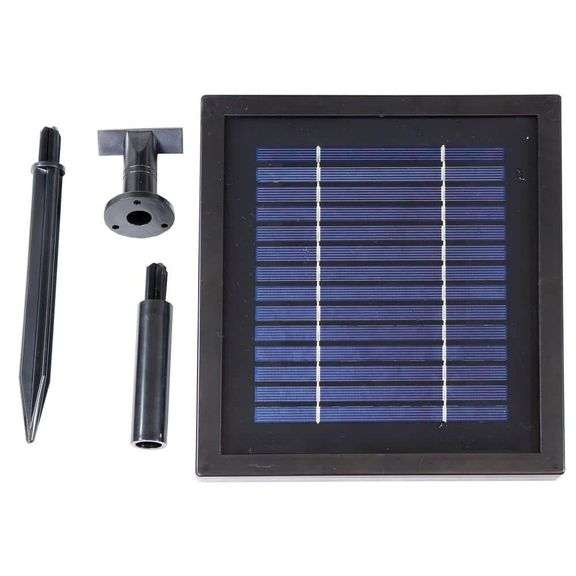 2-Tier Earth Solar Outdoor Tiered Water Fountain with Battery Backup