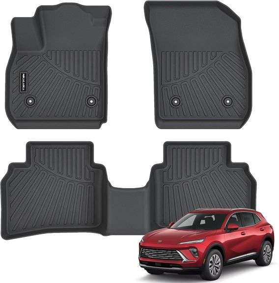 NIKALAIKA Floor Mats for 2021 2022 2023 2024 Buick Envision All Weather Protection TPE Rubber Floor Liners for 2021-2024 Buick Envision Full Set Autom