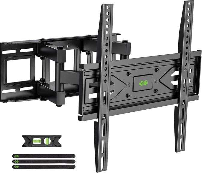 USX MOUNT Full Motion TV Wall Mount for Most 32-70 inch TVs up to 99 lbs, Wall Mount Bracket with Dual Articulating Arms, Swivel, Tilt, Max VESA 400x4