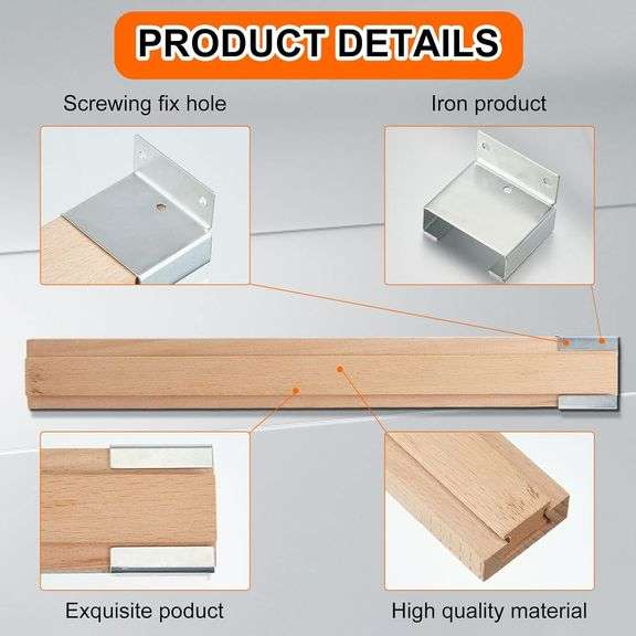 Maitys 16 Inches Wooden Drawer Slides Bottom Mount Classic Center Guide Track with Metal Slide Glides Traditional Wood Drawer Rails for Dresser Replac