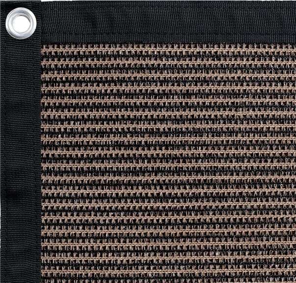 Shatex 90% Sun Shades for Patios 10x 12ft Shade Fabric Sun Shade Cloth Taped Edge with Grommets Sun-Block Mesh Shade for Pergola Cover Canopy Mocha, 1