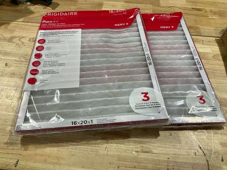 Frigidaire air filter MERV 8 16x20x1