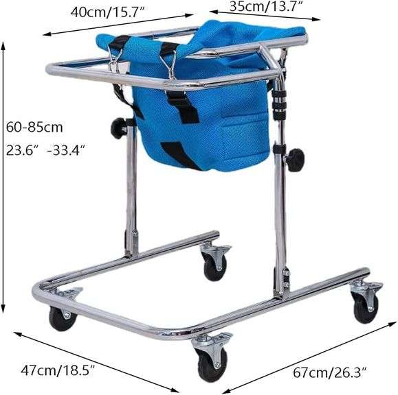 Wheeled Walker for Children with Cerebral Palsy, Adjustable Height, Suitable for Height 31"- 47", Rehabilitation Standing Frame Walker Walking Aid for