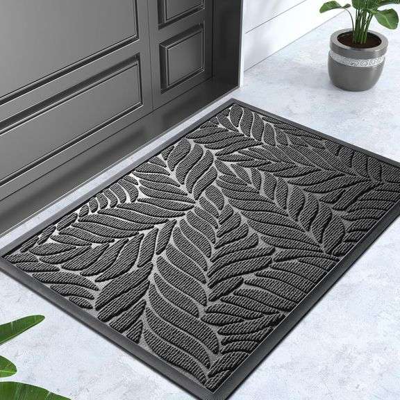Yimobra Door Mat Outside Entrance, All-Season Waterproof Indoor Outdoor Doormat, All-Weather Non-Slip Welcome Mats for Front Door, Low Profile, Patio