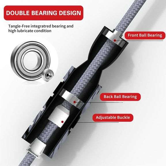 Jump rope, Professional Weighted Jump rope workout, Adjustable Tangle-Free with Ball Bearings Exerciser Jump ropes for Cardio, Endurance Training, Fit