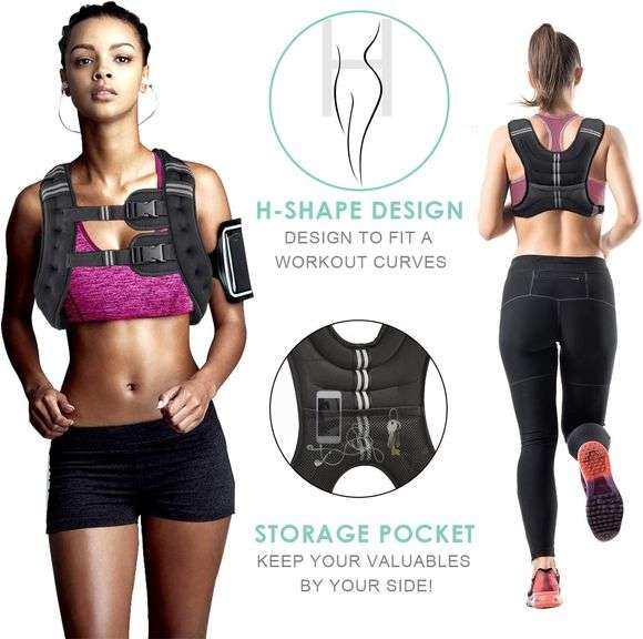 Prodigen Running Weight Vest for Men Women Kids 8 12 16 20 Lbs Weights Included, Body Weight Vests for Training Workout, Jogging, Cardio, Walking, Eli
