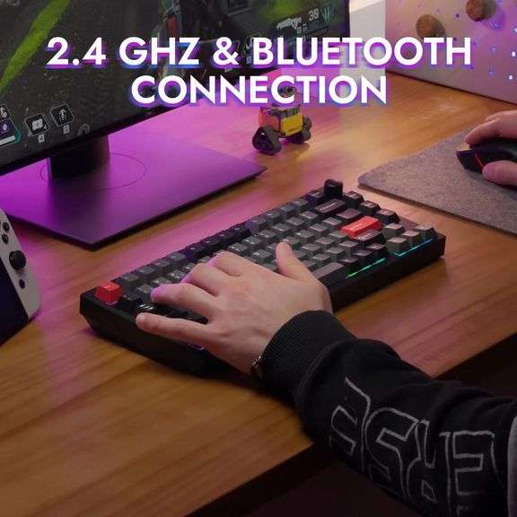 P1 Pro Wireless Custom Mechanical Keyboard, Full Aluminum 2.4 GHz Bluetooth RGB Backlit 75% Layout with Hot-swappable KEYCHRON Super Banana Switch Com