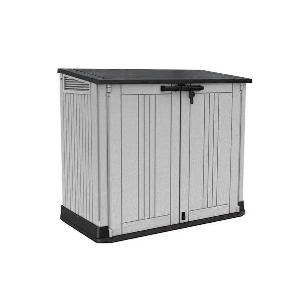 Store-It-Out Prime 4.3 ft. W x 2.3 ft. D Durable Resin Plastic Storage Shed with Flooring Grey (10 sq. Ft.)