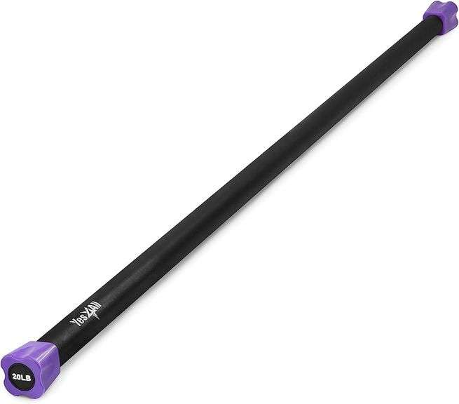 Yes4All Total Body Workout Bar/Weighted Bar & Resistance Band Pilates Bar & Weighted Bar Rack/Weighted Bar Holder Storage - Great for Aerobics, Yoga a