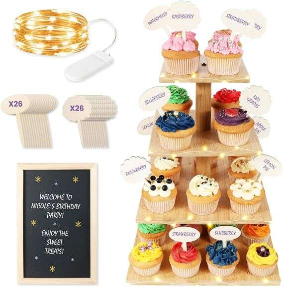 Generic Cupcake Stand for Events, Brown