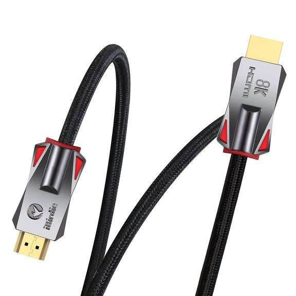 iBirdie Fiber Optic HDMI 2.1 Cable 200 Feet 62 Metre, Directional Active Cord 8K 60hz, 4K 120hz, 4K 144hz, HDCP 2.3, Ultra High Speed Compatible for A