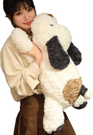 Dog Weighted Stuffed Animal, 5.7 lbs 25.5 inch Weighted Dog Plush Toy Large Dog Stuffed Animals Weighted Puppy Plush Animals Pillow Toy Gifts for Adul