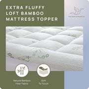 Cooling Mattress Topper - Twin Size | Plush Pad Mattress Topper for Back Pain Relief, 8-21" Deep Pocket | Viscose Made from Bamboo Pillow Top | Bedroo