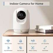 Security Camera Indoor, 5G WiFi Cameras for Home Security, Pet/Baby Camera with Phone App, Plug-in, One-Click Call, Motion Tracking, Patrol, Pan/Tilt,