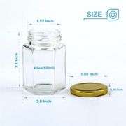 4oz Hexagon Glass Jars 25 pack (25, 4oz)