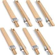 Maitys 16 Inches Wooden Drawer Slides Bottom Mount Classic Center Guide Track with Metal Slide Glides Traditional Wood Drawer Rails for Dresser Replac