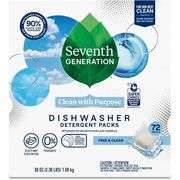 Seventh Generation Dishwasher Detergent Packs for sparkling dishes Free & Clear Dishwasher Tabs, 72 Count