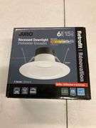 Contractor Select 65BEMW HL 6 in. Selectable CCT Integrated LED White Baffle Recessed Light Trim