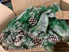 Nvzi 6.5 FT Artificial Christmas Garland, Pine Cones, for Front Door Home Office Christmas Decorations, C