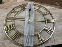 Tulivios Large 24In Wall Clock,Vintage Farmhouse Wall Decor,Boho Metal Wall Art,Home Decor for Living Room, Kitchen,Bedroom, Office,Suitable for Room
