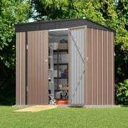 Gizoon 6' x 4' Outdoor Storage Shed with Double Lockable Doors, Anti-Corrosion Metal Garden Shed, Waterproof Shed Outdoor Storage Clearance for Backya