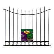 (4-pack) Beaumont 40.4 in. H x 49.6 in. W Black Steel 3-Rail Fence Panel