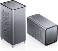 JONSBO N1 Mini-ITX NAS Chassis, ITX Computer Case, 5+1 Disk Bays NAS Mini Aluminum with Steel Plate Case, Built-in 14cm Fan, Only SFX Power Bite, Supp