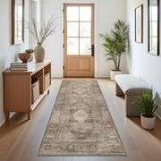 GENIMO 2x5 Washable Runner Rugs for Hallway, Boho Kitchen Rugs Non Slip Indoor Low Pile Lightweight Thin Carpet for Entryway, Bathroom, Laundry Room,
