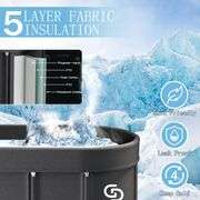 GTKIKM Ice Bath Tub for Athletes with Cover: 85 Gallons Cold Plunge Tub for Recovery (Ellipses)