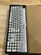 MageGee Typewriter Mechanical Gaming Keyboard, Retro Punk Round Keys LED Backlit USB Wired Keyboards for Game and Office, for Windows Laptop PC Mac -