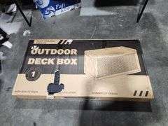 Patiowell 100-Gallon Black Plastic Deck Box