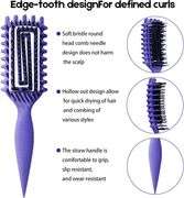 Curly Hair Brush Candybrush Curl Defining Brush for Detangling Shaping and Defining Curls for Women, Men, Wet & Dry Hair (Purple)