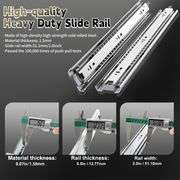 TP-LAIE 1 Pair 22 inch Heavy Duty Drawer Slides with Lock, Full Extension Ball Bearing Locking Rails Cabinet Tool Box Runners Tracks Glides(150 Lbs,wi