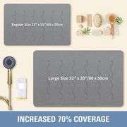 OTHWAY Diatomaceous Earth Bath Mat, Stone Bath Mats for Bathroom, Stone Drying Mat for Kitchen Counter Absorbing, 24"x 15" Non-Slip Diatomite Hard Sto