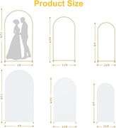 GRENTY Metal Arch Backdrop Stand and Cover Set 6FT/6.6FT/7.2FT,Wedding Arch Frame with Spiral Rotating Joint,3 Wrinkle-Resistant Arch Cover for Birthd