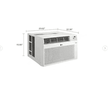 12,000 BTU 115V Window Air Conditioner Cools 550 sq. Ft. With Wi-Fi, Remote, Dehumidifier and in White