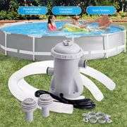 Cartridge Filter Pump for Ground Pools Pools, 330 GPH Pump Rate Pool Filter, Improved Circulation and Filtration, Easy Installation, Improved Water Cl