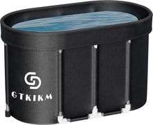 GTKIKM Ice Bath Tub for Athletes with Cover: 85 Gallons Cold Plunge Tub for Recovery (Ellipses)