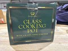 2L Clear Glass Simmer Pot with Lid & Strainer | Heat-Resistant Borosilicate Glass Pot for Pasta, Soup, Baby Food & Milk | Electric Simmer Tool for Hom