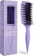 Curly Hair Brush Candybrush Curl Defining Brush for Detangling Shaping and Defining Curls for Women, Men, Wet & Dry Hair (Purple)