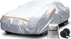 Autsop Car Cover Waterproof All Weather,12-Layer Car Covers for Automobiles Outdoor Heavy Duty Full Exterior Covers for Sedan(184-202 Inch)