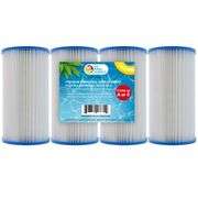 U.S. Pool Supply 4 Pack of Universal Replacement Filter Cartridges, Type A or C - Compatible with Above Ground Swimming Pool Pumps Using Type A or C F