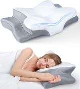 Ultra Pain Relief Cooling Pillow for Neck Support, Adjustable Cervical Pillow Cozy Sleeping, Odorless Ergonomic Contour Memory Foam Pillows, Orthopedi