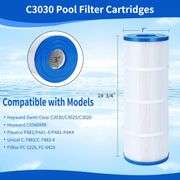 C3030 Pool Filter Cartridges Compatible with Hayward C580E, Pleatco PA81-PAK4, Hayward SwimClear C3020, C3025, C3030, Ultral-A3, Unicel C-7483, 4x81 s