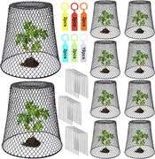 Dukelai 10 Pcs Chicken Wire Cloche Plant Covers Garden Netting Metal Heavy Duty Plant Protectors from Animals for Keeping Bunnies Chicken Squirrels Bi