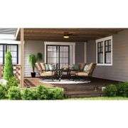 Roanoke 48 in. Indoor/Outdoor Wet Rated Natural Iron Ceiling Fan with LED Bulbs Included