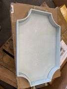 Blue Textured Table Decor Tray